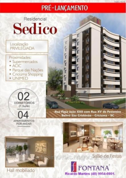 Apartamento a venda em Criciúma bairro São Cristovão-Residencial Sédico