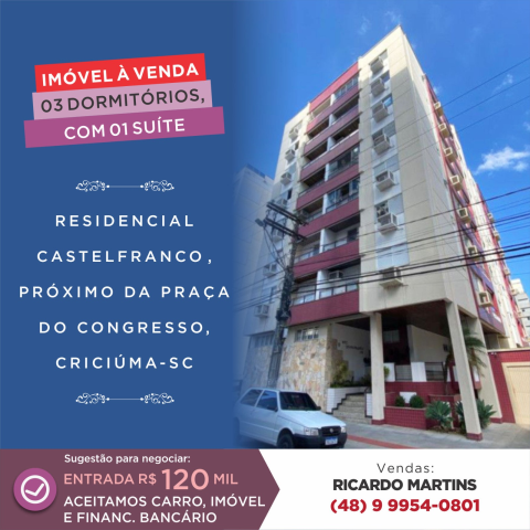 Castelfranco apartamento a venda no Centro de Criciúma